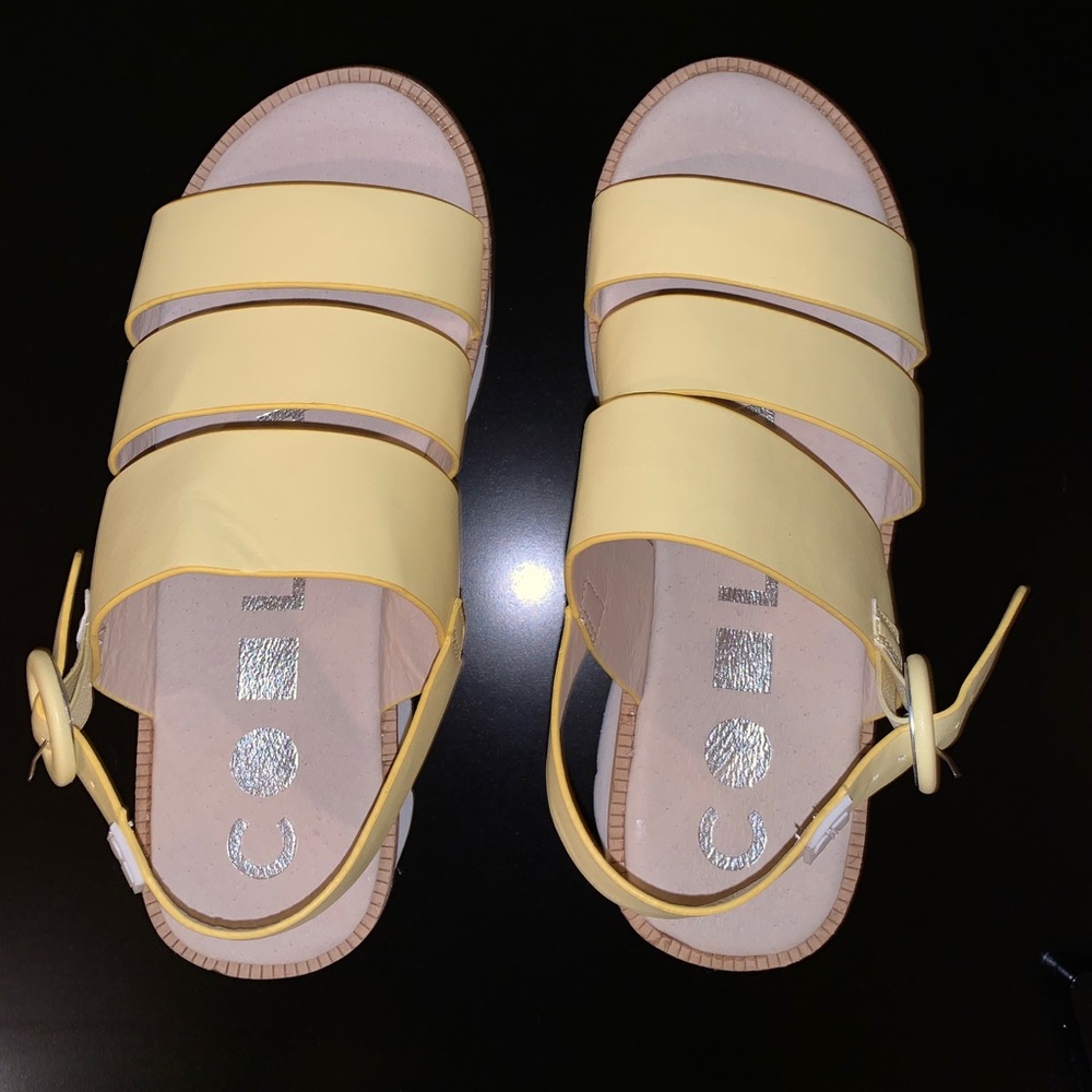 Yellow sandal platforms